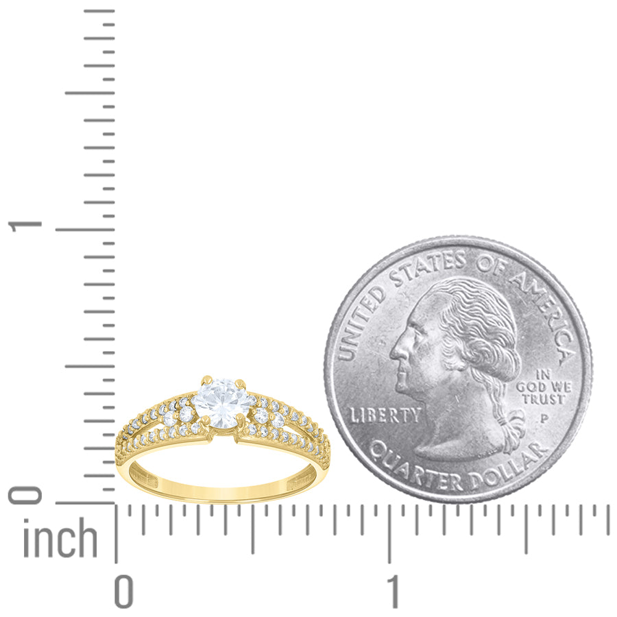 14Kt Gold Cz Ring