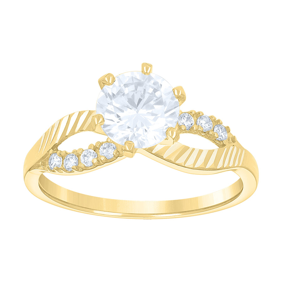 14Kt Gold Cz Ring