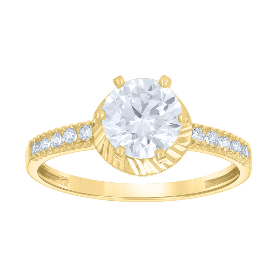 14Kt Gold Cz Ring