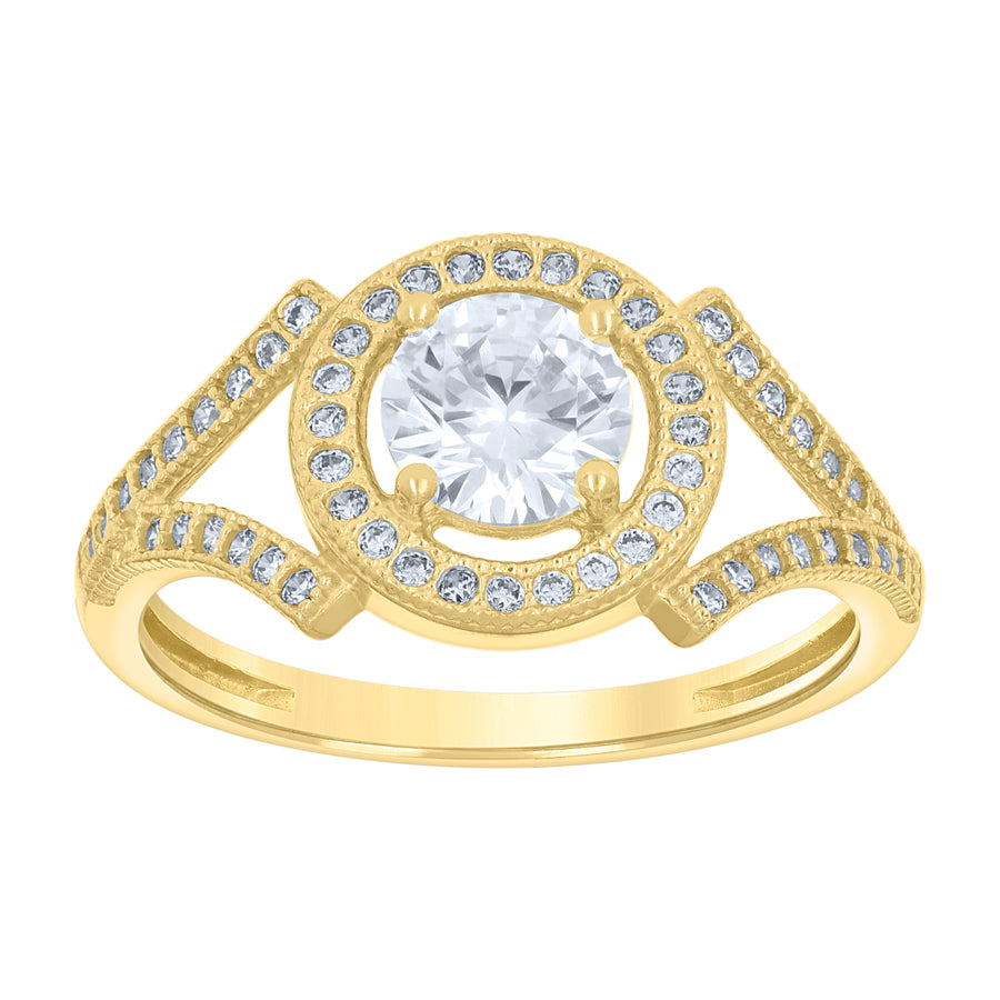14Kt Gold Cz Ring