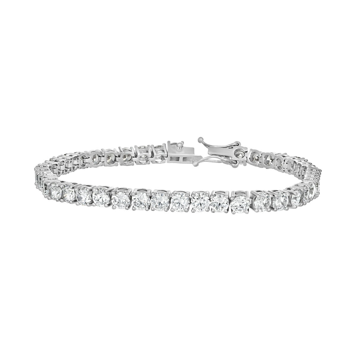 925 Sterling Silver 5mm-9" Tennis Bracelet 4Prong
