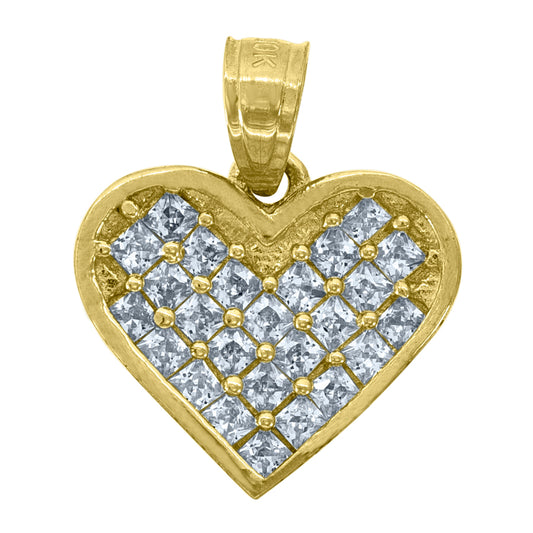 10Kt Gold Cz Pendant