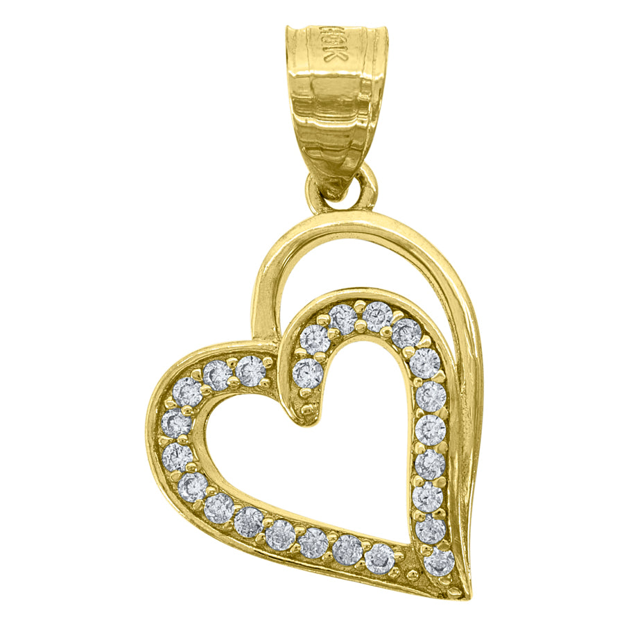 10Kt Gold Cz Pendant