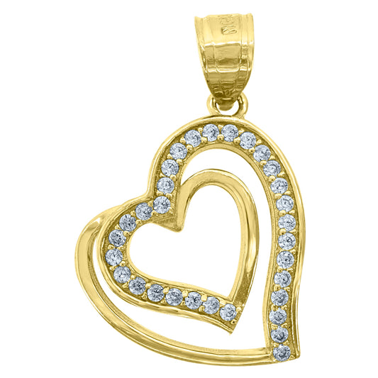 10Kt Gold Cz Pendant
