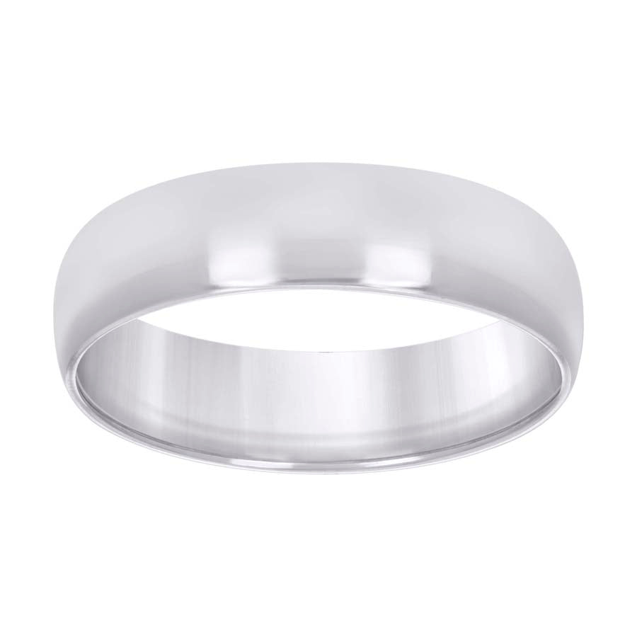 925 Silver Comfort Fit Band 7mm S5-S14 Rhodium Pla