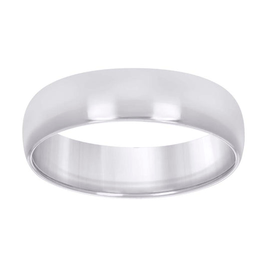 925 Silver Comfort Fit Band 7mm S5-S14 Rhodium Pla