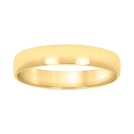 925 Silver Comfort Fit Band 5mm S5-S14 Yellow Plat