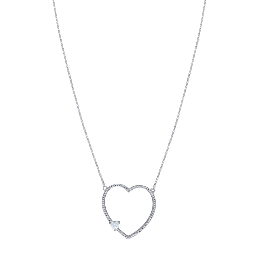 925-Cz Heart Necklace