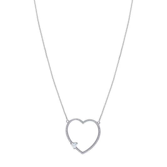 925-Cz Heart Necklace