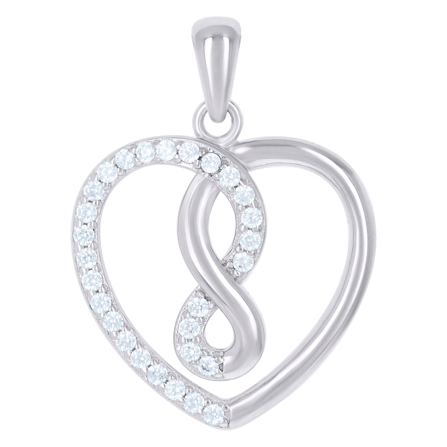 925-Cz Heart Pendant
