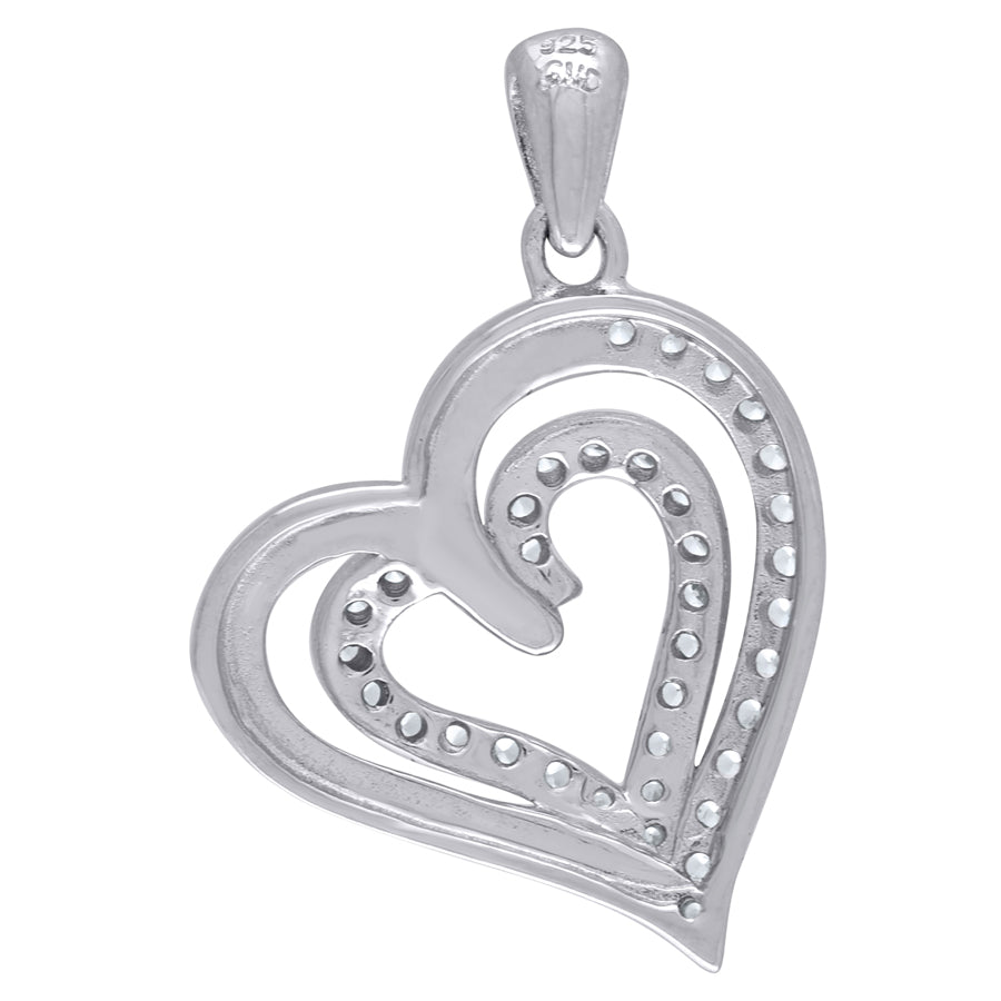 925-Cz Heart Pendant