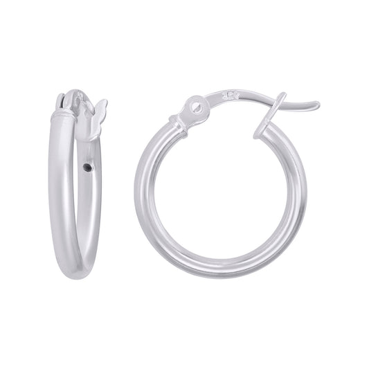 925-Silver 2mm Hoop Earrings