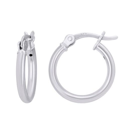 925-Silver 2mm Hoop Earrings