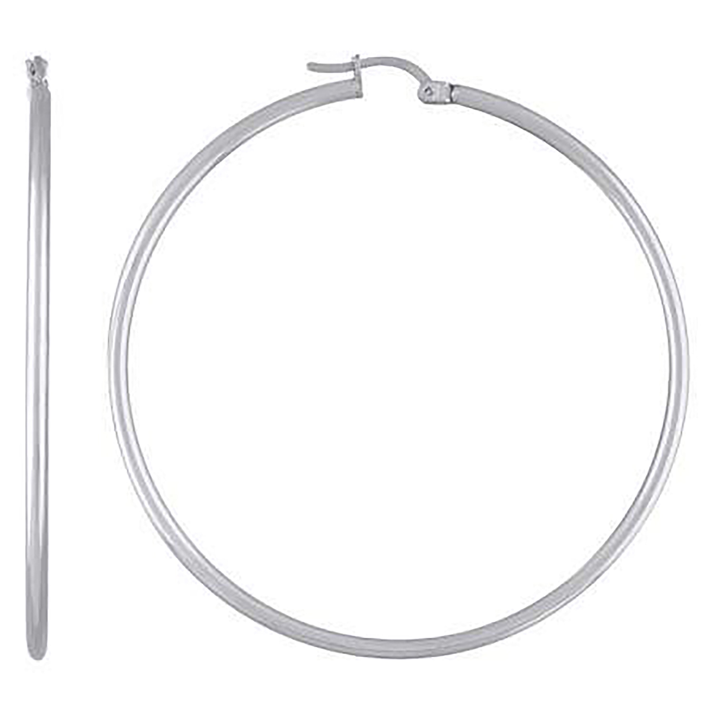 925-Silver 2mm Hoop Earrings