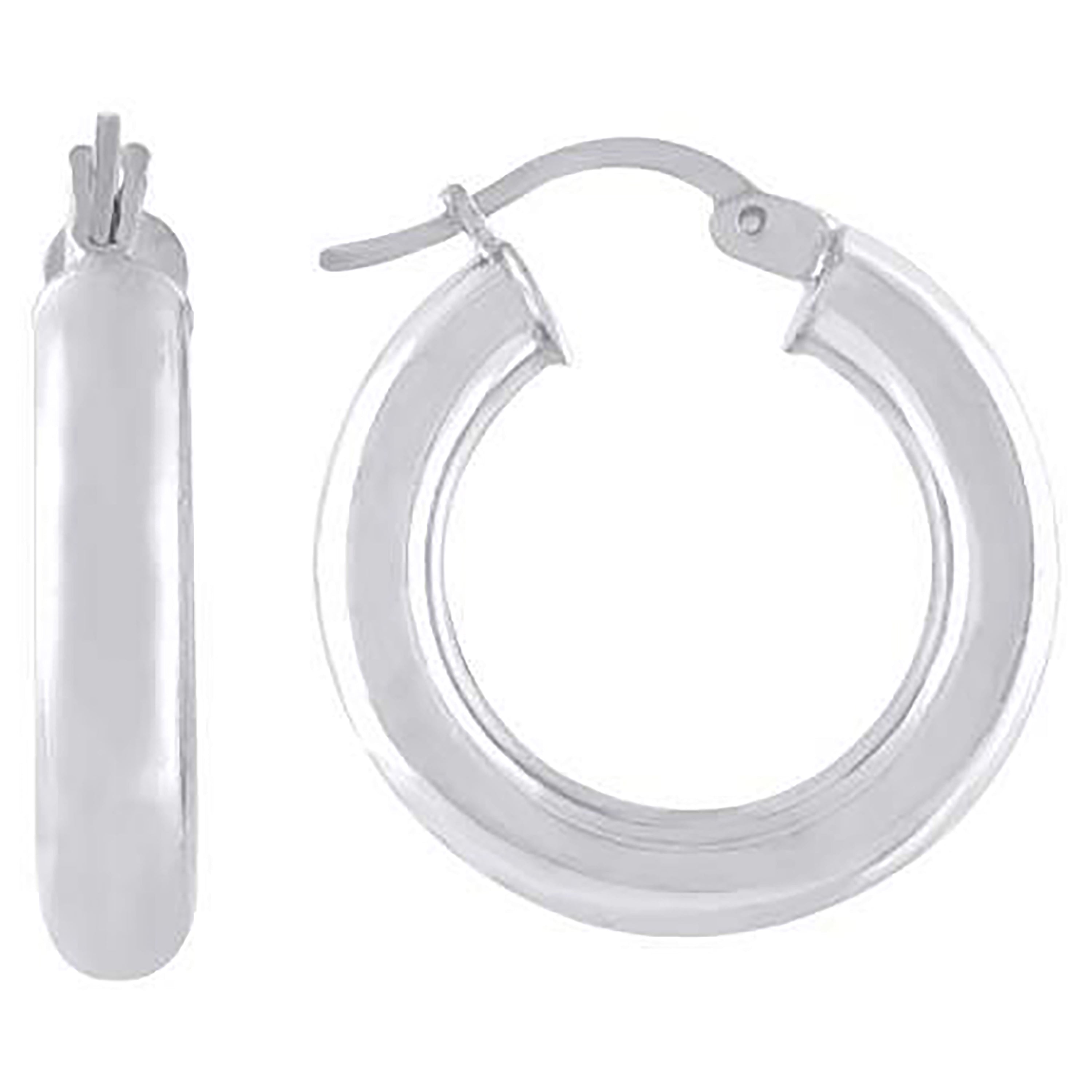 925-Silver 4mm Hoop Earrings