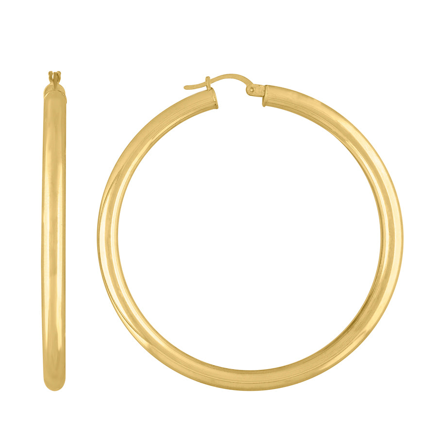 925-Silver 4mm Hoop Earrings