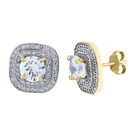 10K Gold Cz Earrings