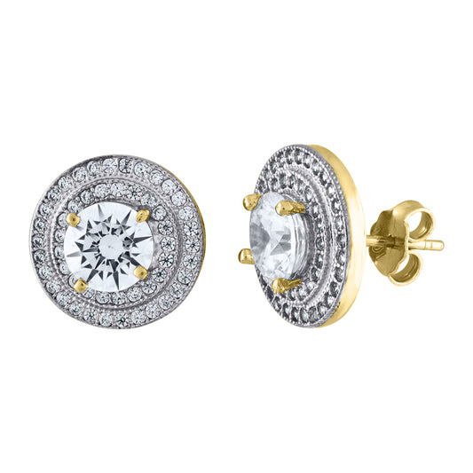 10K Gold Cz Earrings