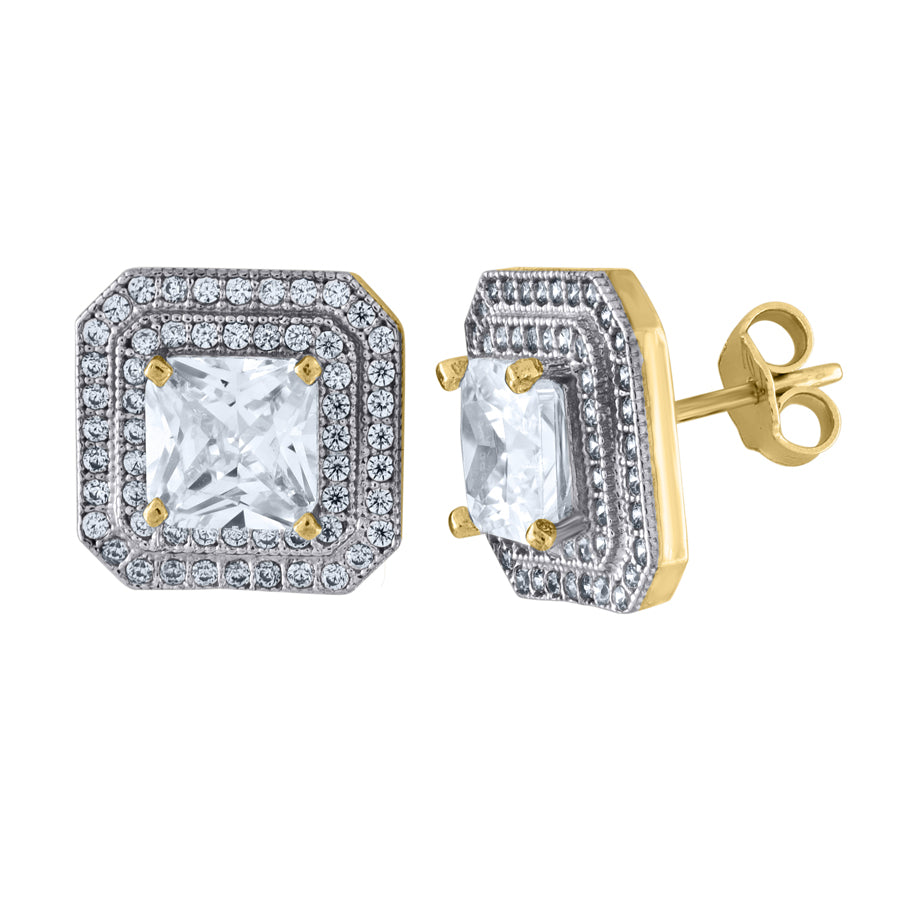 10K Gold Cz Earrings
