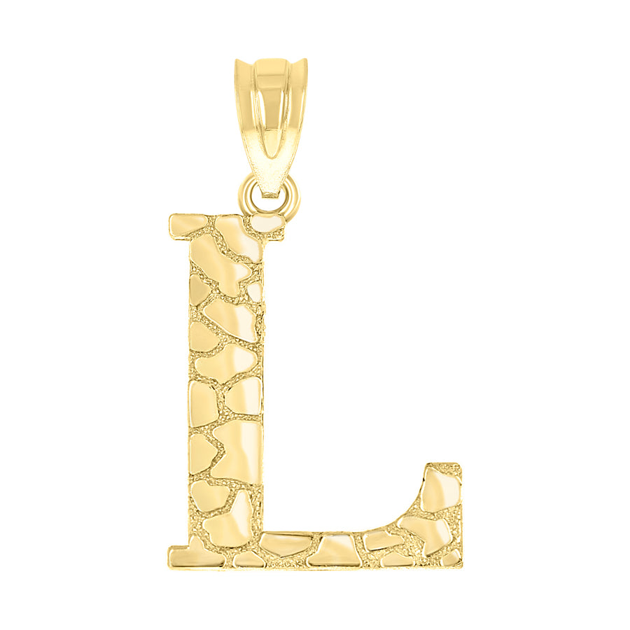 10Kt Gold Initial Letter Pendant "L"
