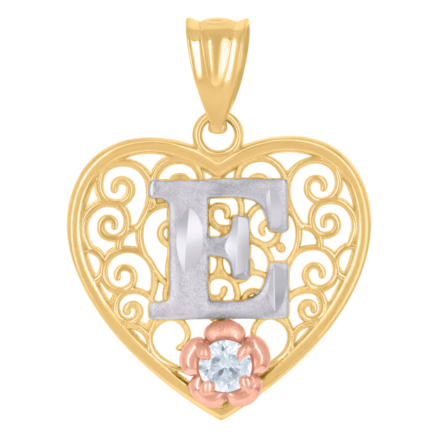 10Kt Gold Pendant "E" Initial