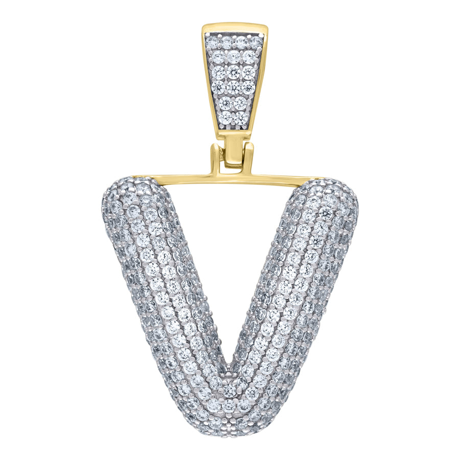 925-Silver Pendant "V" Initial