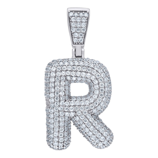 925-Silver Initial "R" Pendant