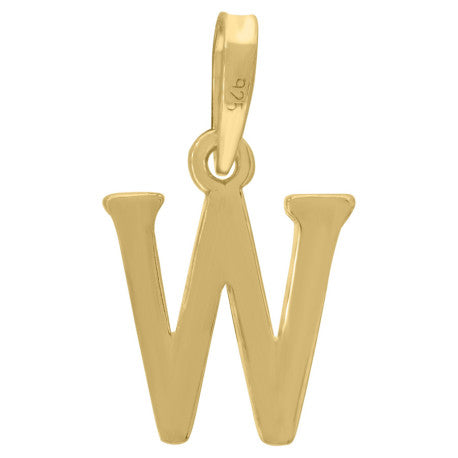 92-Silver Initial "W" Pendant