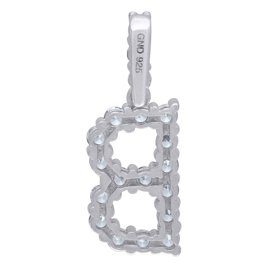 925-Silver Initial "B" Pendant
