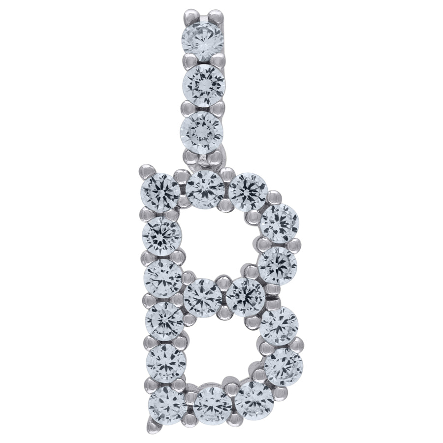 925-Silver Initial "B" Pendant
