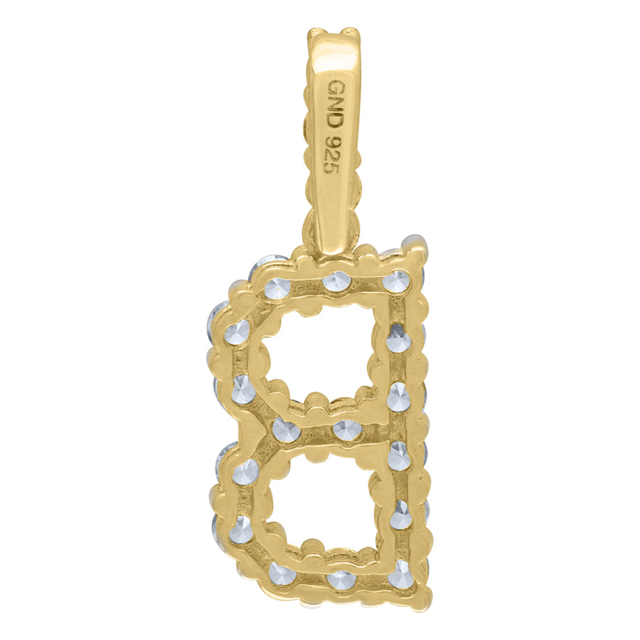 925-Silver Initial "B" Pendant
