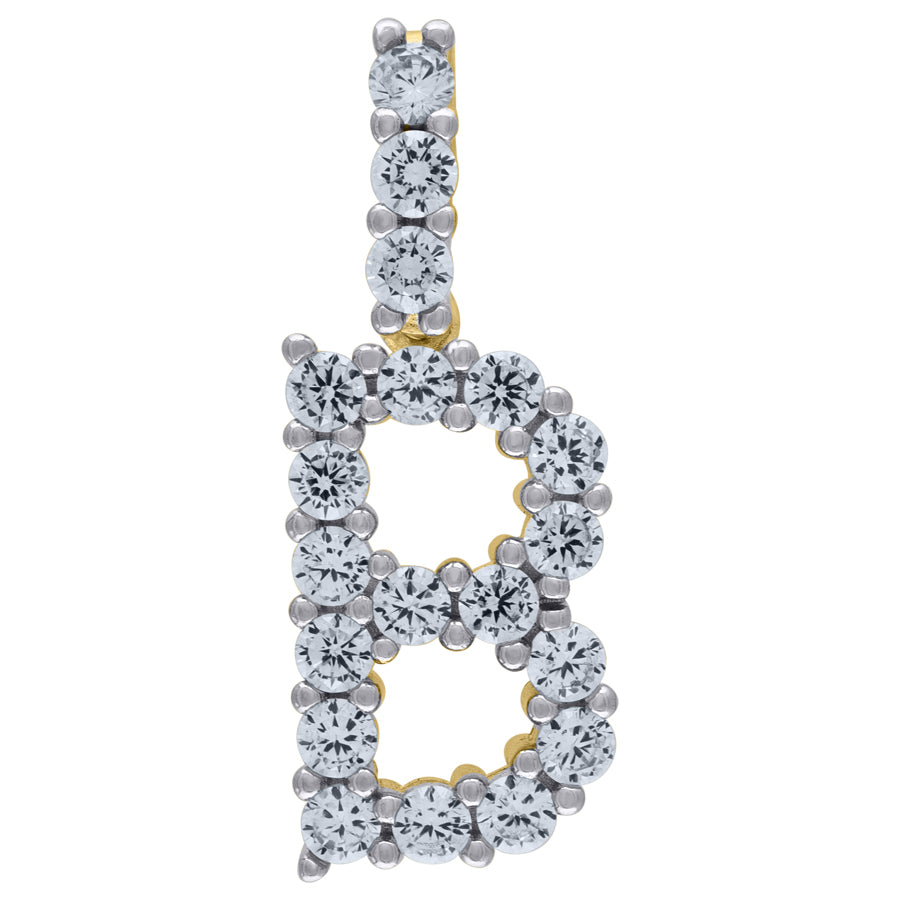 925-Silver Initial "B" Pendant