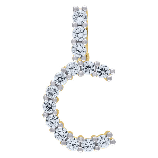 925-Silver Initial "C" Pendant