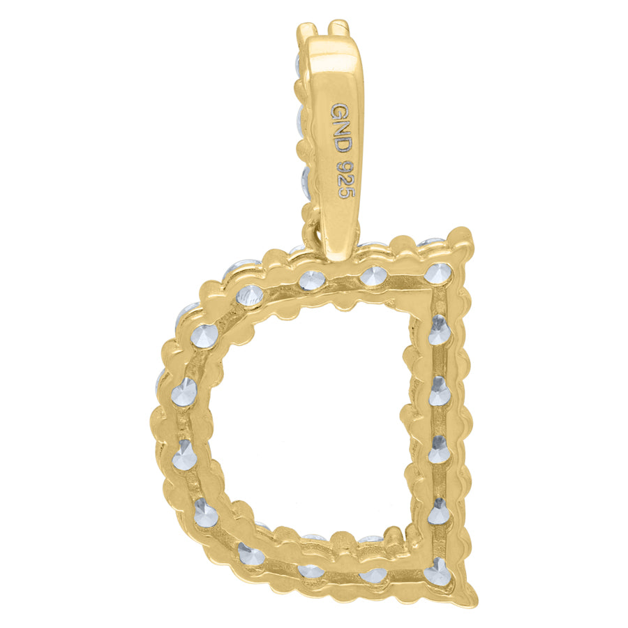 925-Silver Initial "D" Pendant