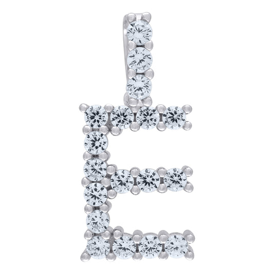925-Silver Initial "E" Pendant