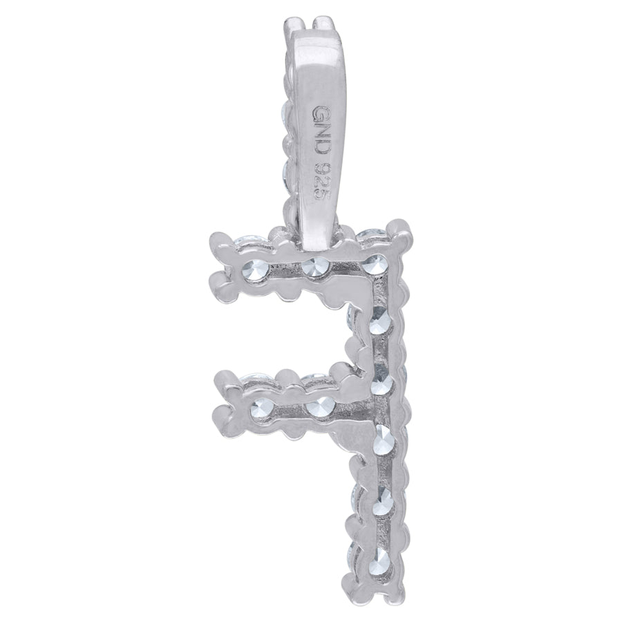 925-Silver Initial "F" Pendant