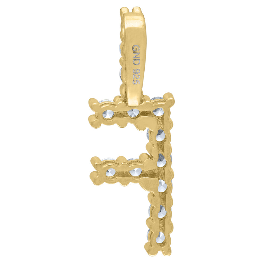 925-Silver Initial "F" Pendant