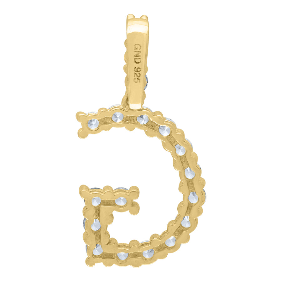925-Silver Initial "G" Pendant