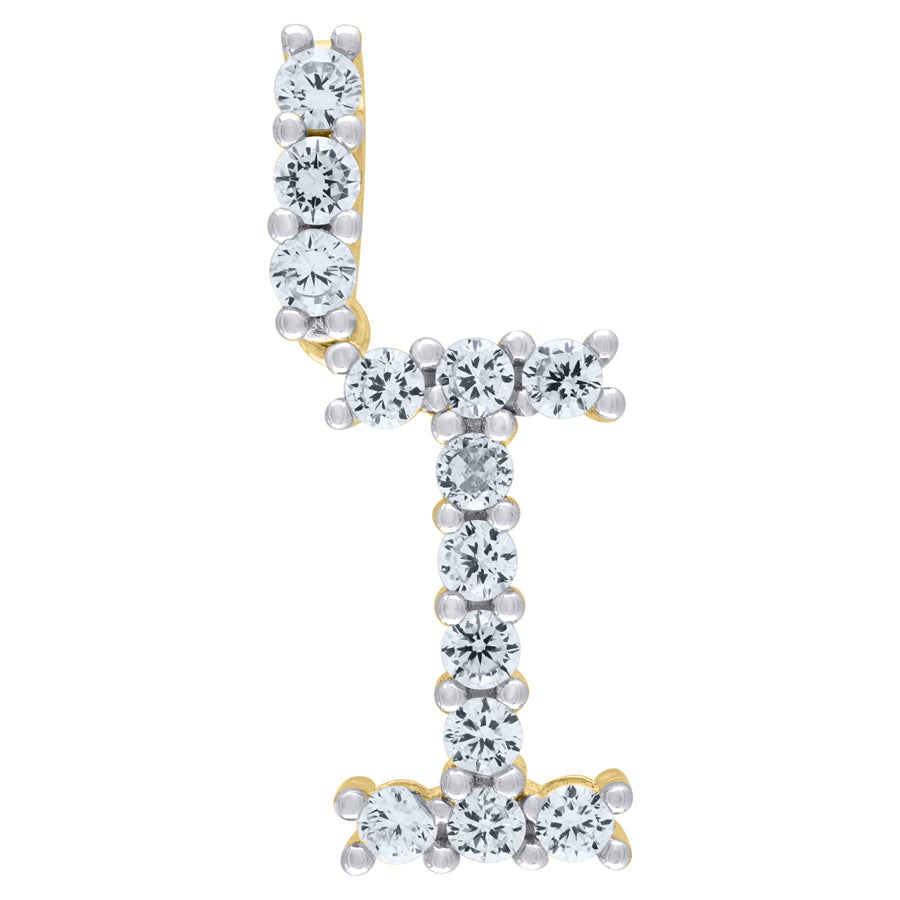 925-Silver Initial "I" Pendant