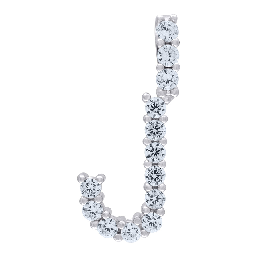 925-Silver Initial "J" Pendant