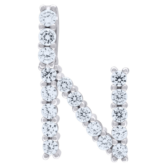 925-Silver Initial "N" Pendant