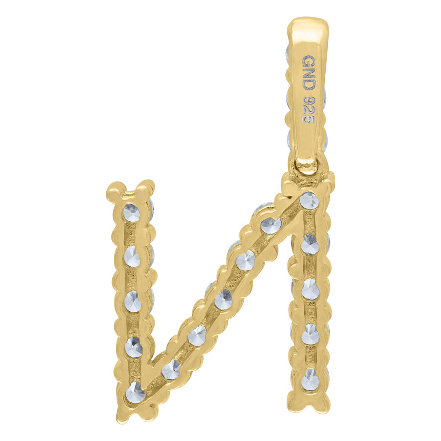 925-Silver Initial "N" Pendant