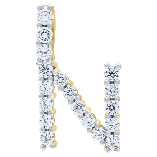 925-Silver Initial "N" Pendant