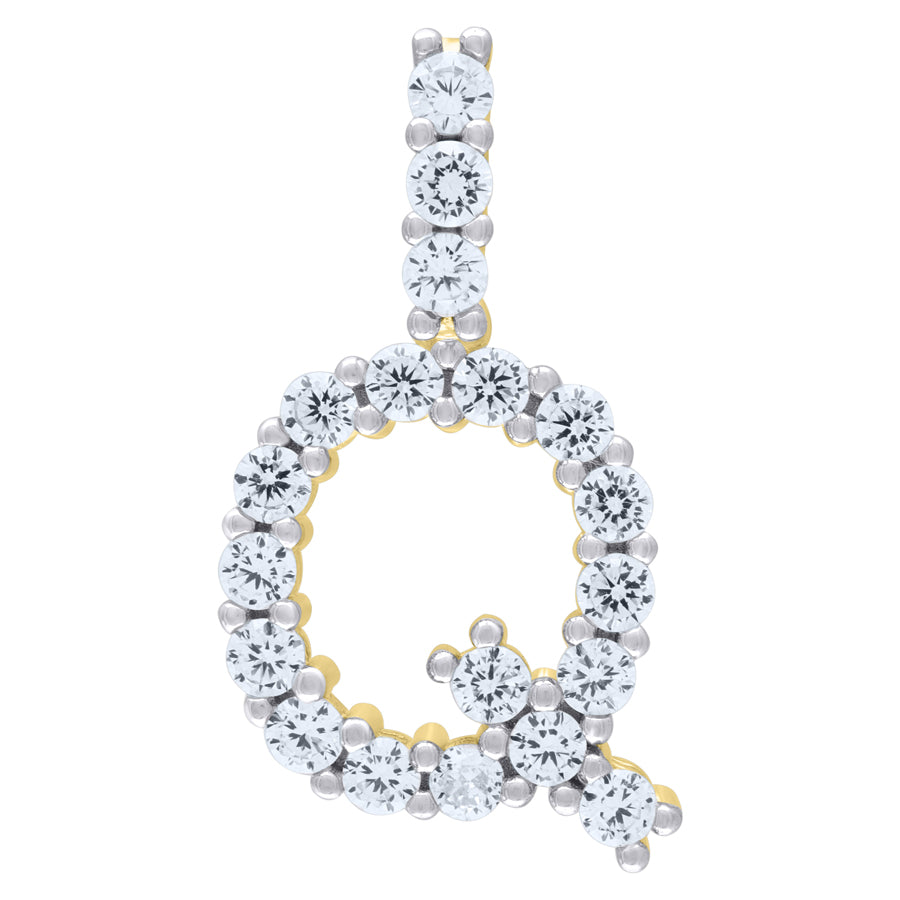925-Silver Initial "Q" Pendant