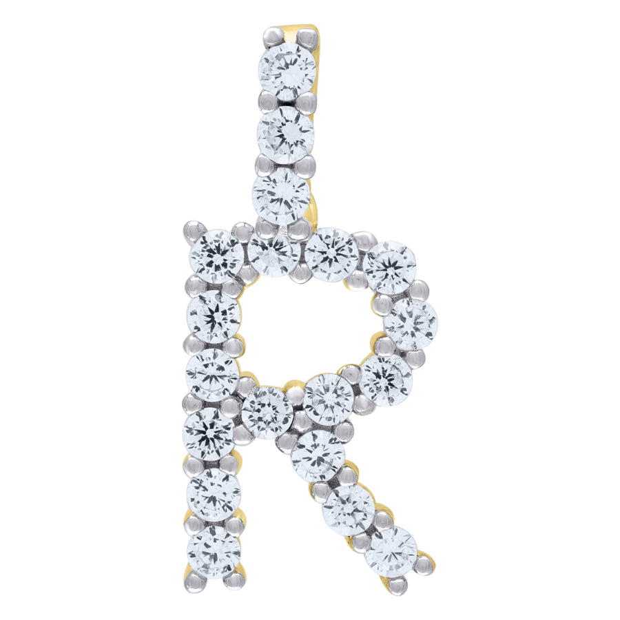 925-Silver Initial "R" Pendant