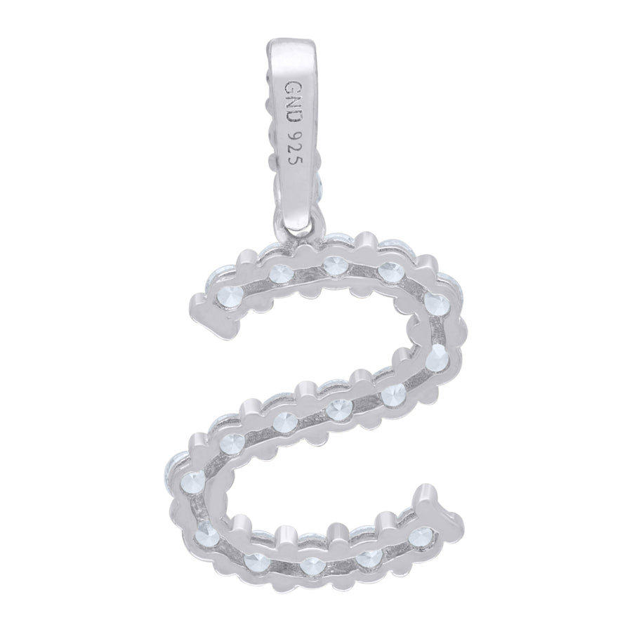 925-Silver Initial "S" Pendant