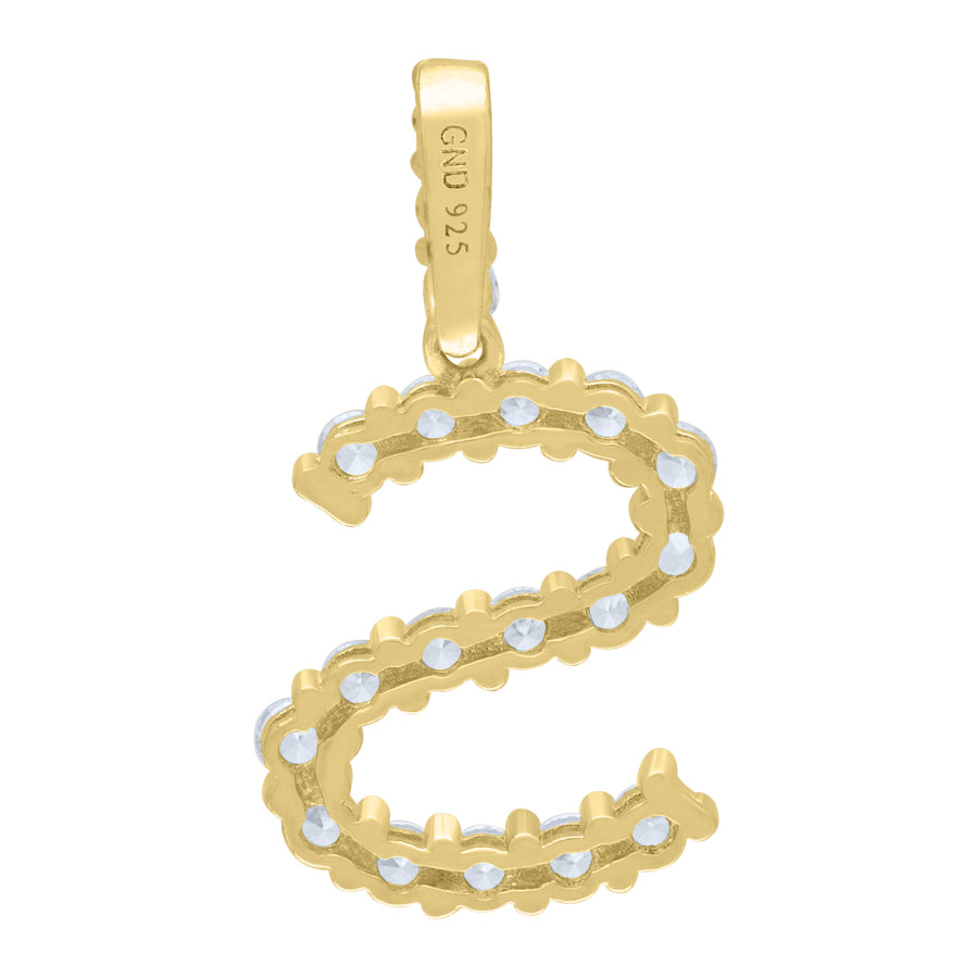 925-Silver Initial "S" Pendant