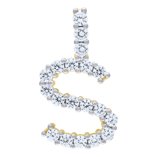 925-Silver Initial "S" Pendant