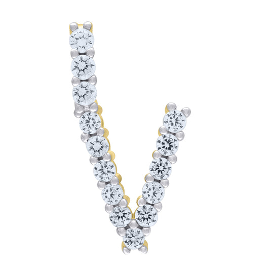 925-Silver Initial "V" Pendant