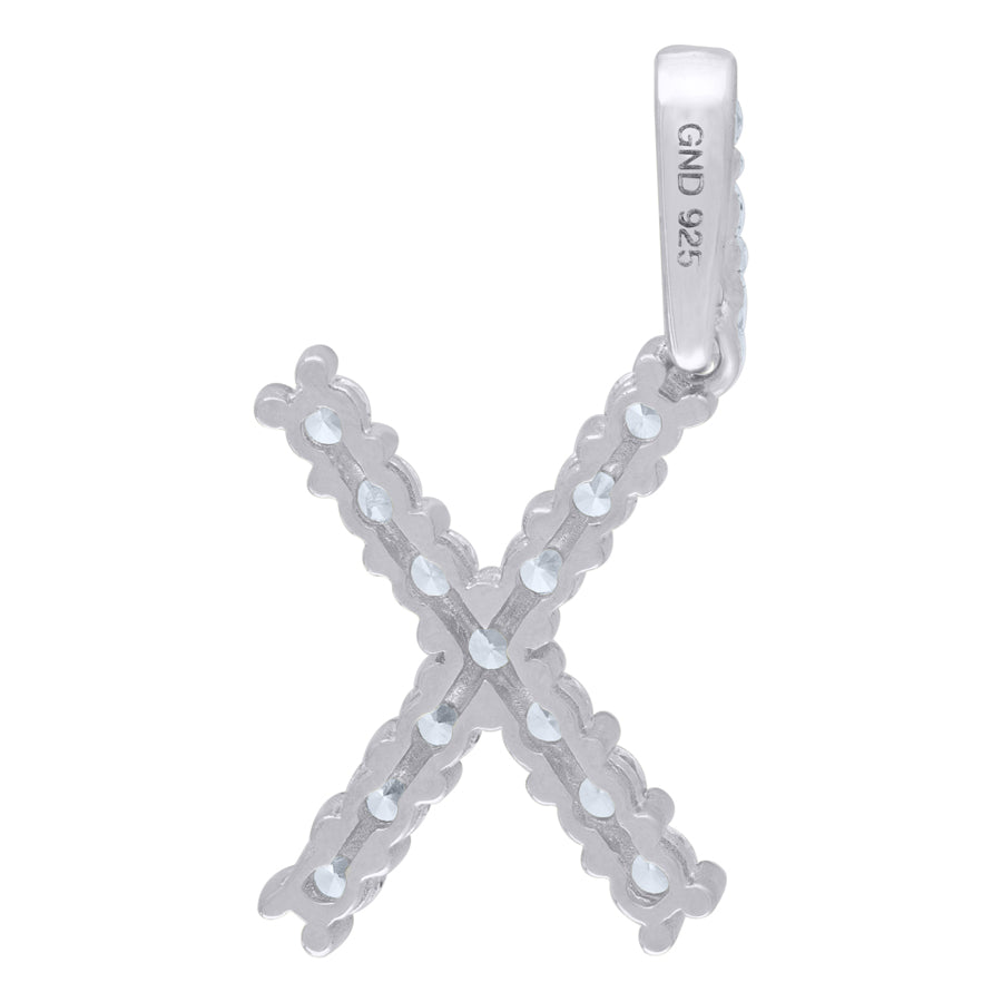 925-Silver Initial "X" Pendant